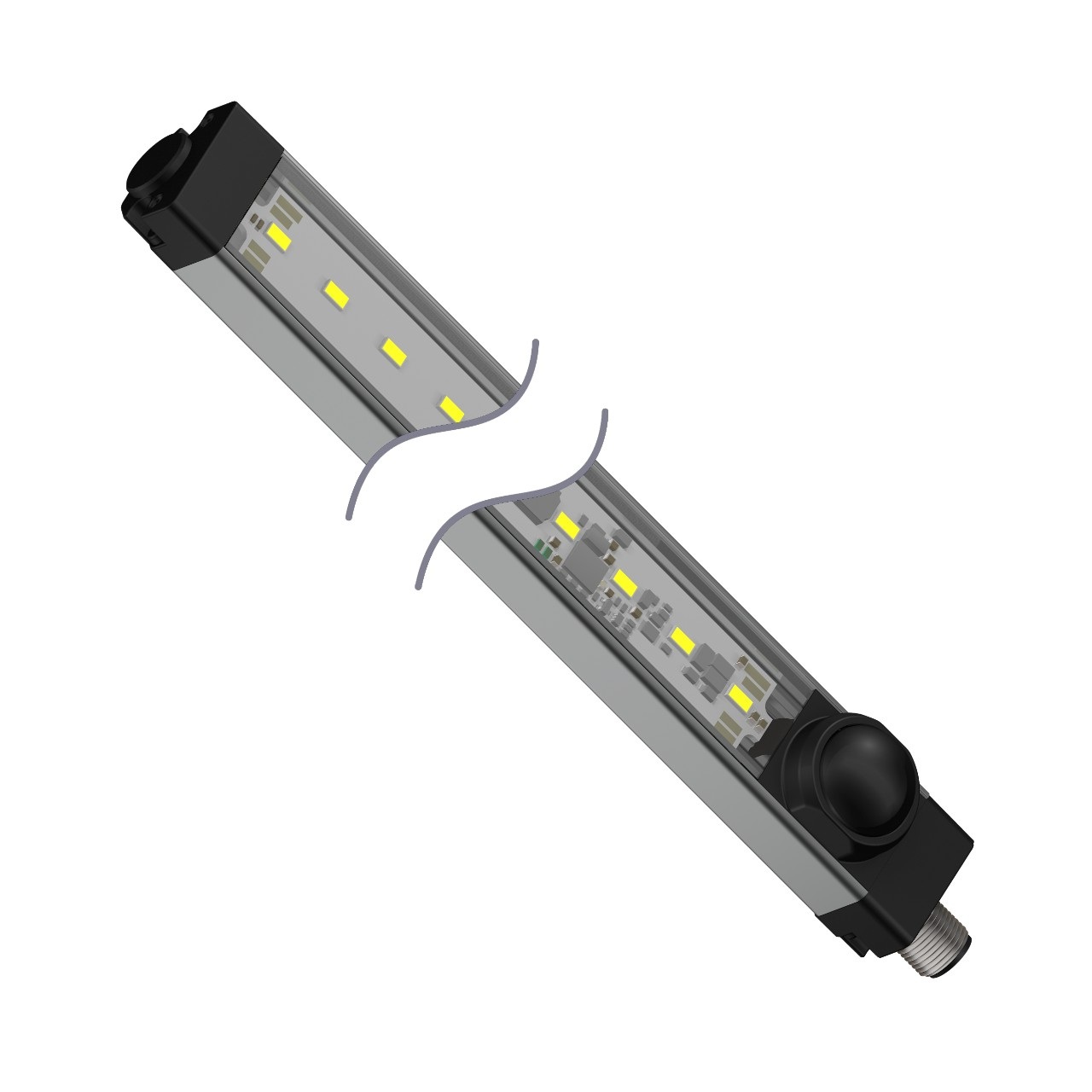Banner Engineering LED Machine Light; Rectangular; 1162 x 28 x 21mm; White Light; 12-30VDC; IP50; M12 Quick Disconnect